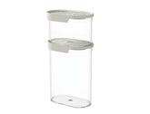 Biesse Set 2 Pcs Plastic Oval Food Storage and Preserving with Creamy lid-Elmarket-homeappliances